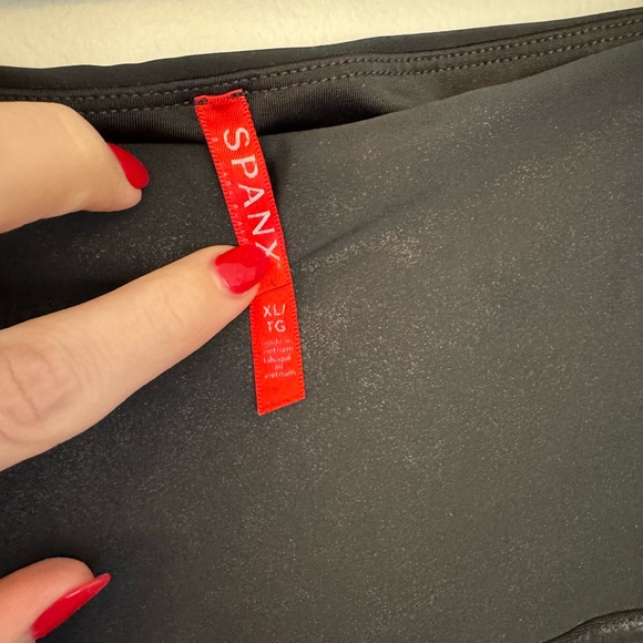 SPANX Faux Leather Leggings Black Size XL - Picture 3 of 5